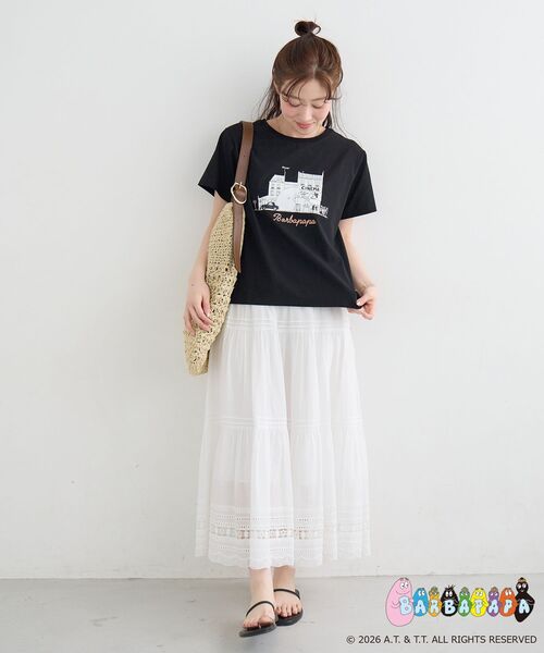 le.coeur blanc(ルクールブラン)の「【BARBAPAPA】アートプリントTシャツ(Tシャツ/カットソー・レディース・オフホワイト/ブラック・38)」の16枚目の写真