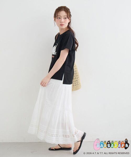 le.coeur blanc(ルクールブラン)の「【BARBAPAPA】アートプリントTシャツ(Tシャツ/カットソー・レディース・オフホワイト/ブラック・38)」の18枚目の写真