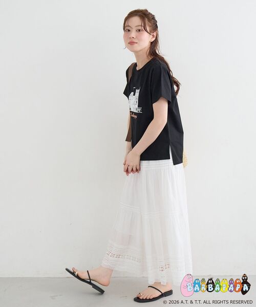 le.coeur blanc(ルクールブラン)の「【BARBAPAPA】アートプリントTシャツ(Tシャツ/カットソー・レディース・オフホワイト/ブラック・38)」の19枚目の写真
