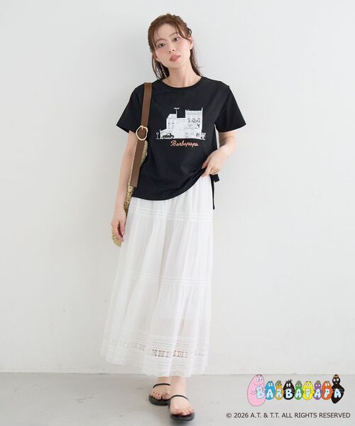le.coeur blanc(ルクールブラン)の「【BARBAPAPA】アートプリントTシャツ(Tシャツ/カットソー・レディース・オフホワイト/ブラック・38)」の20枚目の写真