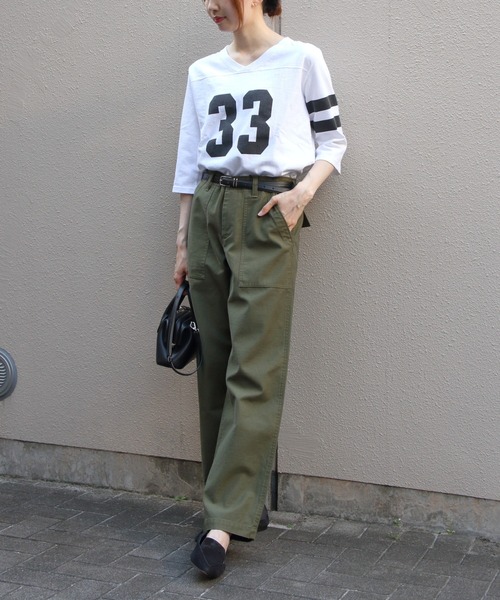 THE SHINZONE（ザ　シンゾーン）の「THE SHINZONE/シンゾーン　フットボールTEE　33 FOOTBALL TEE　26MMSCU20（Tシャツ/カットソー・レディース・ブラック/ホワイト・FREE）」の8枚目の写真