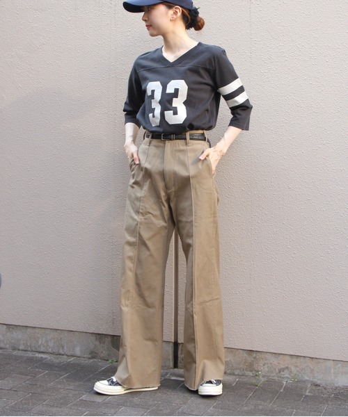 THE SHINZONE（ザ　シンゾーン）の「THE SHINZONE/シンゾーン　フットボールTEE　33 FOOTBALL TEE　26MMSCU20（Tシャツ/カットソー・レディース・ブラック/ホワイト・FREE）」の17枚目の写真