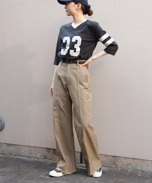 THE SHINZONE（ザ　シンゾーン）の「THE SHINZONE/シンゾーン　フットボールTEE　33 FOOTBALL TEE　26MMSCU20（Tシャツ/カットソー・レディース・ブラック/ホワイト・FREE）」の18枚目の写真