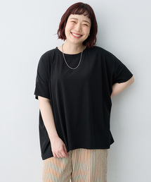 【anyfee/大きいサイズ】着てサラバックタックフレアTシャツ/チュニック《接触冷感・UVカット》