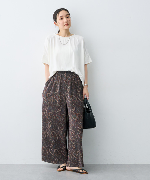 anyfee(エニフィー)の「【anyfee/大きいサイズ】着てサラバックタックフレアTシャツ/チュニック《接触冷感・UVカット》(Tシャツ/カットソー・レディース・オフホワイト/ブラウン/ブラック/ブルー・LL/5L/3L/4L)」の19枚目の写真