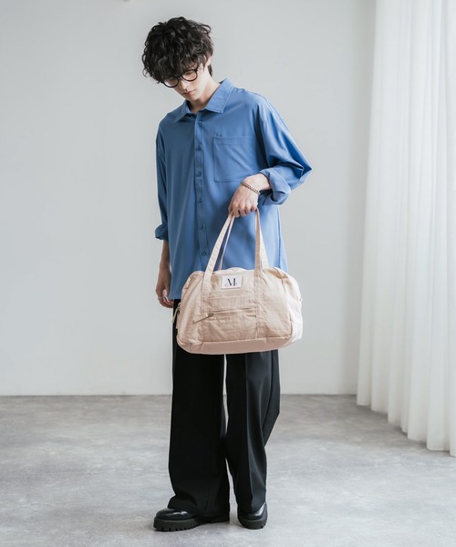 MUCENT(ムセント)の「MUCENT ムセント AMANDA FRONT POCKET SHOULDER BAG UNISEX ボストンバッグ/ショルダーバッグ(ボストンバッグ・メンズ・ベージュ/ブラック・FREE)」の10枚目の写真