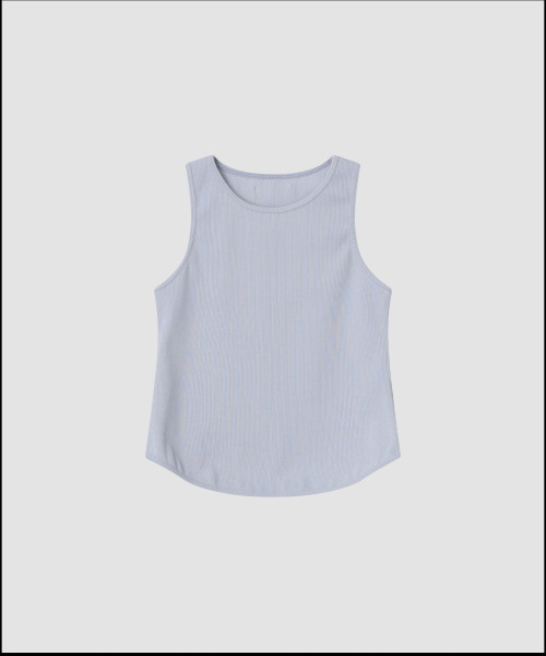 THE LILLE(ザ リル)の「Haze Rib Sleeveless Top_Skyblue(Tシャツ/カットソー・レディース・その他・FREE)」の2枚目の写真