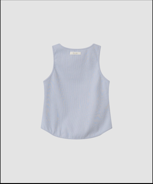 THE LILLE(ザ リル)の「Haze Rib Sleeveless Top_Skyblue(Tシャツ/カットソー・レディース・その他・FREE)」の3枚目の写真