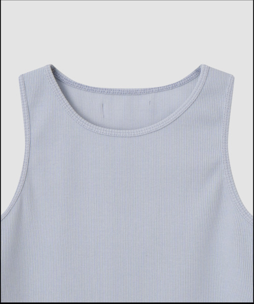 THE LILLE(ザ リル)の「Haze Rib Sleeveless Top_Skyblue(Tシャツ/カットソー・レディース・その他・FREE)」の4枚目の写真