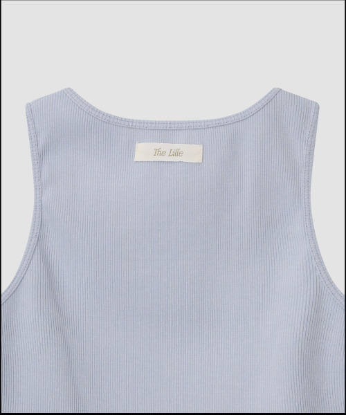 THE LILLE(ザ リル)の「Haze Rib Sleeveless Top_Skyblue(Tシャツ/カットソー・レディース・その他・FREE)」の5枚目の写真