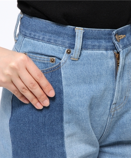 Kastane（カスタネ）の「パッチワークデニムパンツ（デニムパンツ・レディース・ブルー・1/2）」の12枚目の写真