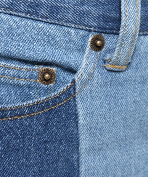 Kastane（カスタネ）の「パッチワークデニムパンツ（デニムパンツ・レディース・ブルー・1/2）」の6枚目の写真