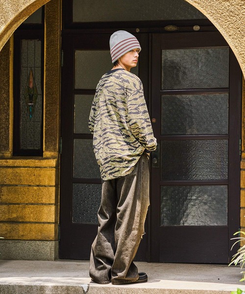 niko and...（ニコアンド）の「Distressed Denim Pants[niko and ...JEANS]（デニムパンツ・メンズ・アクア/チャコール・MEDIUM/LARGE/SMALL）」の4枚目の写真