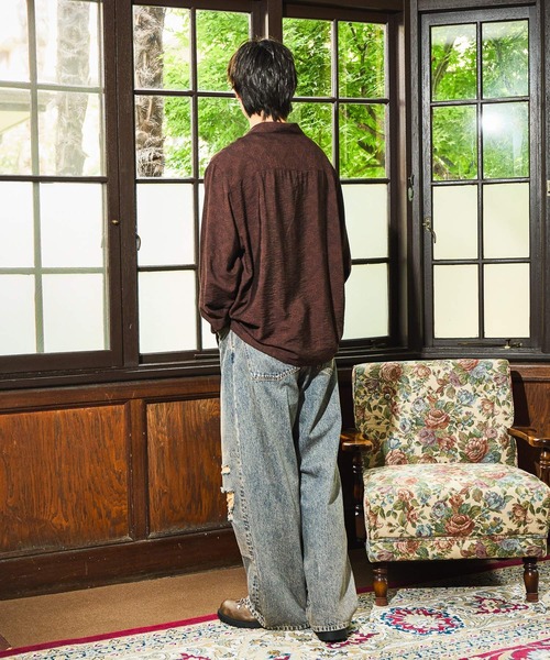 niko and...（ニコアンド）の「Distressed Denim Pants[niko and ...JEANS]（デニムパンツ・メンズ・アクア/チャコール・MEDIUM/LARGE/SMALL）」の12枚目の写真