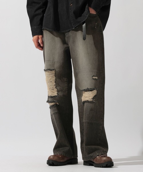 niko and...（ニコアンド）の「Distressed Denim Pants[niko and ...JEANS]（デニムパンツ・メンズ・アクア/チャコール・MEDIUM/LARGE/SMALL）」の18枚目の写真