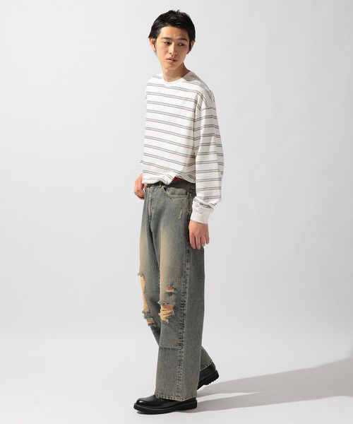 niko and...（ニコアンド）の「Distressed Denim Pants[niko and ...JEANS]（デニムパンツ・メンズ・アクア/チャコール・MEDIUM/LARGE/SMALL）」の21枚目の写真