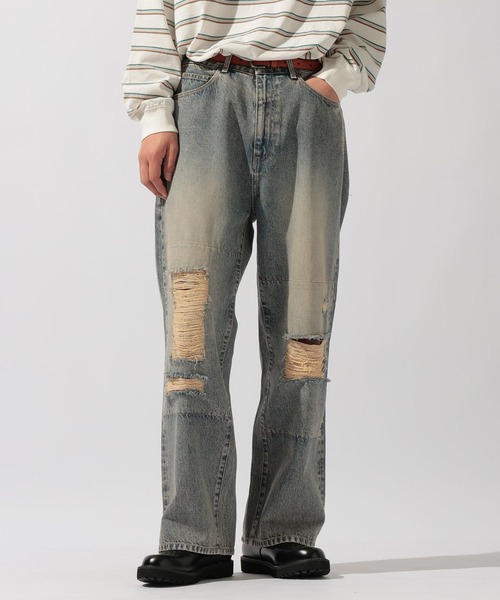 niko and...（ニコアンド）の「Distressed Denim Pants[niko and ...JEANS]（デニムパンツ・メンズ・アクア/チャコール・MEDIUM/LARGE/SMALL）」の22枚目の写真