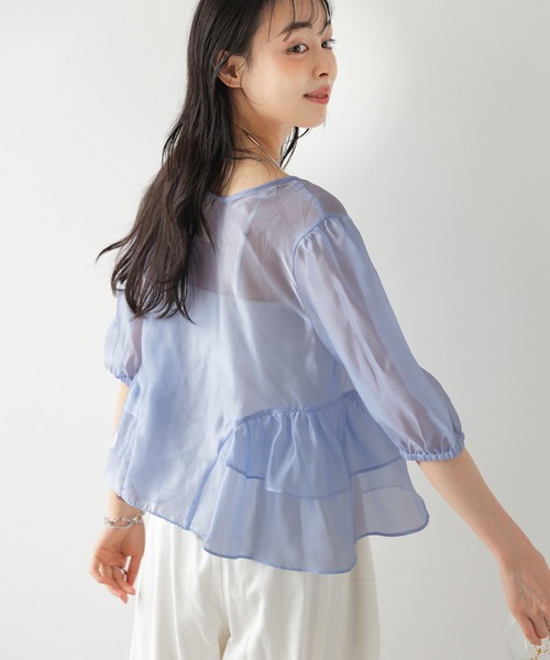 AMELY(エミリー)の「シアーティアードブラウス(シャツ/ブラウス・レディース・ブルー/ブラック/ベージュ・フリー)」の12枚目の写真