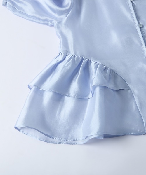 AMELY(エミリー)の「シアーティアードブラウス(シャツ/ブラウス・レディース・ブルー/ブラック/ベージュ・フリー)」の18枚目の写真