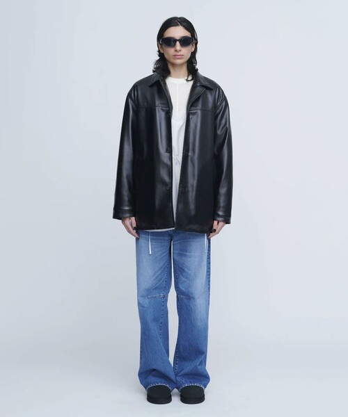 INSCRIRE(アンスクリア)の「【INSCRIRE/アンスクリア】Leather Jacket/レザージャケット(ライダースジャケット・レディース・ブラック・1)」の5枚目の写真