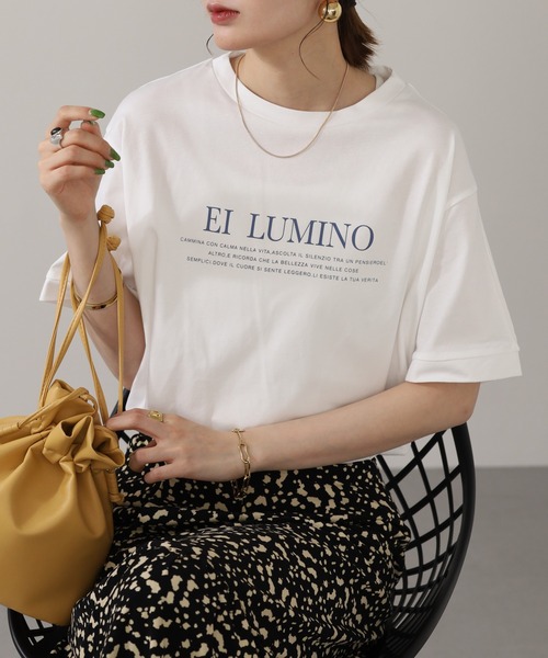A.N.L(エーエヌエル レーベル)の「A.N.L ロゴプリント半袖Tシャツ(Tシャツ/カットソー・レディース・ライトカーキ/オフホワイト/ブラウン/ブラック・38)」の21枚目の写真