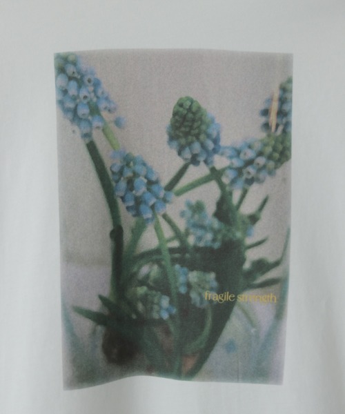 CLEIO（クレイオ）の「【CLEIO】フラワーフォトプリントTシャツ FLOWER PHOTO PRINT TEE（Tシャツ/カットソー・レディース・チャコールグレー/オフホワイト/オートミール・FREE）」の11枚目の写真