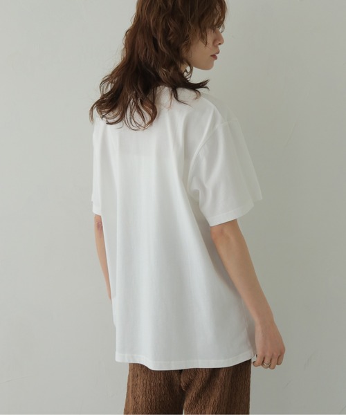 CLEIO（クレイオ）の「【CLEIO】フラワーフォトプリントTシャツ FLOWER PHOTO PRINT TEE（Tシャツ/カットソー・レディース・チャコールグレー/オフホワイト/オートミール・FREE）」の6枚目の写真