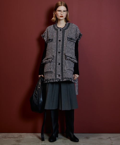 MAISON SPECIAL(メゾンスペシャル)の「Pleated Shorts/プリーツショートパンツ(その他パンツ・レディース・ベージュ/グレー/ブラック・36/38)」の8枚目の写真