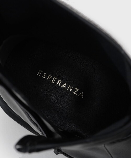 ESPERANZA（エスペランサ）の「【晴雨兼用】2段底ショートブーツ（ブーツ・レディース・アイボリー/ブラック・S/LL/M/L）」の13枚目の写真