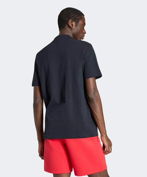 adidas(アディダス)の「トレフォイル エッセンシャルズ ポロ半袖Tシャツ / アディダスオリジナルス adidas Originals(ポロシャツ・メンズ・ブラック・XX-LARGE/3XL/LARGE/X-SMALL/X-LARGE/SMALL/MEDIUM)」の2枚目の写真