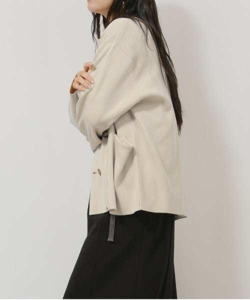 palm RICHE（ポームリシュ）の「ZIPニットJK（ニット/セーター・レディース・レッド/ブラック/ライトベージュ・M）」の18枚目の写真