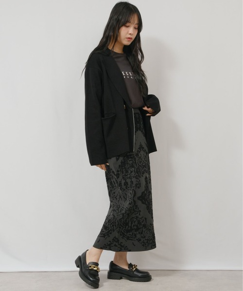 palm RICHE（ポームリシュ）の「ZIPニットJK（ニット/セーター・レディース・レッド/ブラック/ライトベージュ・M）」の13枚目の写真