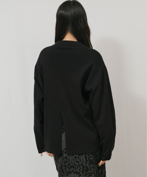 palm RICHE（ポームリシュ）の「ZIPニットJK（ニット/セーター・レディース・レッド/ブラック/ライトベージュ・M）」の10枚目の写真