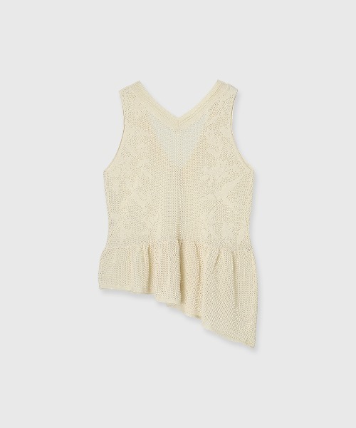 CREDONA(クレドナ)の「LACE KNIT TOPS/レースニットトップス(ニット/セーター・レディース・ネイビー/ライトイエロー・FREE)」の17枚目の写真