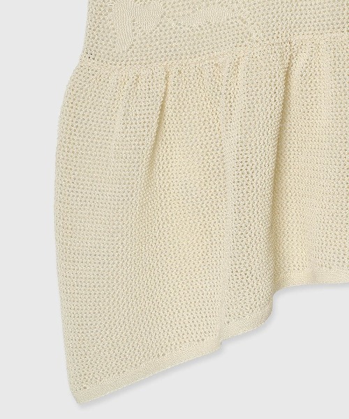 CREDONA(クレドナ)の「LACE KNIT TOPS/レースニットトップス(ニット/セーター・レディース・ネイビー/ライトイエロー・FREE)」の18枚目の写真