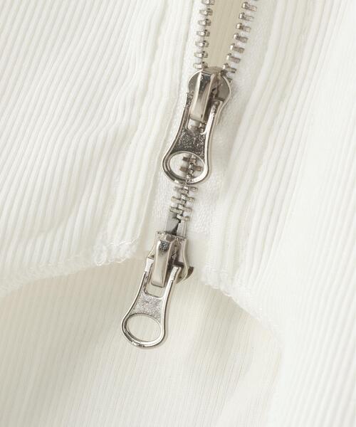 B'2nd(ビーセカンド)の「MAVYTH/メヴィス/FRONT ZIP SHORT TOPS(Tシャツ/カットソー・レディース・ブラック/ホワイト・F)」の9枚目の写真