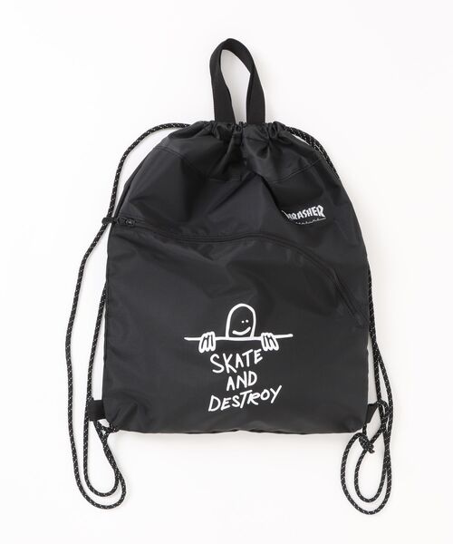 ARCHIVER(アーカイバ)の「【SY】【THRASHER】Knapsack(バックパック/リュック・メンズ・ブラック×ホワイト・FREE)」の1枚目の写真