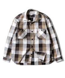 HOUSTON ヒューストン VINTAGE VIYELLA SHIRT / ビンテージライク フェード加工 ビエラシャツ 無地 ストライプ チェック柄 オンブレチェック ブロックチェック 長袖シャツ