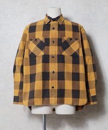 HOUSTON ヒューストン VINTAGE VIYELLA SHIRT / ビンテージライク フェード加工 ビエラシャツ 無地 ストライプ チェック柄 オンブレチェック ブロックチェック 長袖シャツ