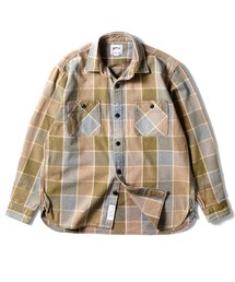 HOUSTON ヒューストン VINTAGE VIYELLA SHIRT / ビンテージライク フェード加工 ビエラシャツ 無地 ストライプ チェック柄 オンブレチェック ブロックチェック 長袖シャツ