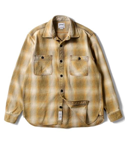 HOUSTON(ヒューストン)の「HOUSTON ヒューストン VINTAGE VIYELLA SHIRT / ビンテージライク フェード加工 ビエラシャツ 無地 ストライプ チェック柄 オンブレチェック ブロックチェック 長袖シャツ(シャツ/ブラウス・メンズ・ブラック系/ブラウン系/オリーブ系1/ブラック系1/ブラウン系1/ネイビー系/ブルー系/グレー系/カーキ系/レッド系1/グリーン系/レッド系/ターコイズブルー系1/グリーン系1/ブラック/グレー/オリーブ/ネイビー/グリーン系その他/グレー系その他/ブラック系その他/マスタード/ライム/ブラウン系2/ライトグレー系/ブラック系2/ブルー系その他/レッド系3/レッド系2/パープル系/ブルー系1/ネイビー系1・XXL/XL/L/M)」の17枚目の写真
