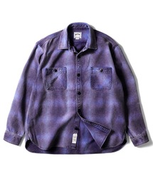 HOUSTON ヒューストン VINTAGE VIYELLA SHIRT / ビンテージライク フェード加工 ビエラシャツ 無地 ストライプ チェック柄 オンブレチェック ブロックチェック 長袖シャツ