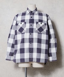 Revo.（レボ）の「HOUSTON ヒューストン VINTAGE VIYELLA SHIRT / ビンテージライク フェード加工 ビエラシャツ 無地 ストライプ チェック柄 オンブレチェック ブロックチェック 長袖シャツ（シャツ/ブラウス）」