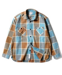 HOUSTON ヒューストン VINTAGE VIYELLA SHIRT / ビンテージライク フェード加工 ビエラシャツ 無地 ストライプ チェック柄 オンブレチェック ブロックチェック 長袖シャツ
