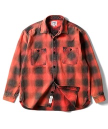 Revo.（レボ）の「HOUSTON ヒューストン VINTAGE VIYELLA SHIRT / ビンテージライク フェード加工 ビエラシャツ 無地 ストライプ チェック柄 オンブレチェック ブロックチェック 長袖シャツ（シャツ/ブラウス）」