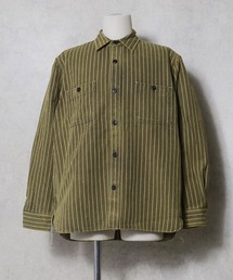 HOUSTON（ヒューストン）の「HOUSTON ヒューストン VINTAGE VIYELLA SHIRT / ビンテージライク フェード加工 ビエラシャツ 無地 ストライプ チェック柄 オンブレチェック ブロックチェック 長袖シャツ（シャツ/ブラウス）」