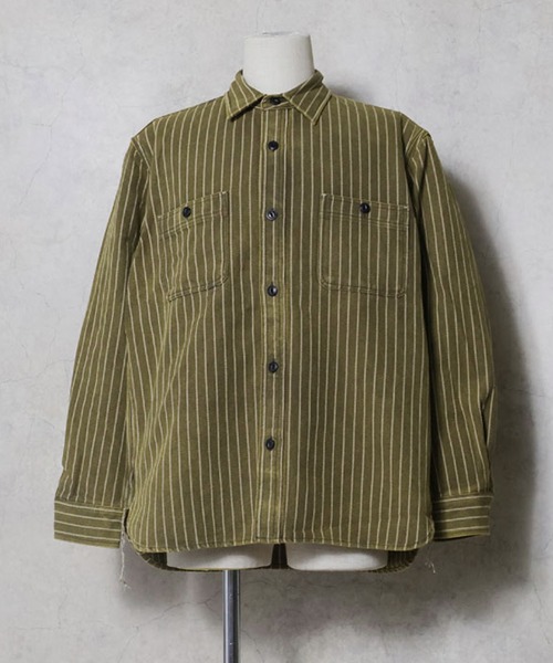HOUSTON(ヒューストン)の「HOUSTON ヒューストン VINTAGE VIYELLA SHIRT / ビンテージライク フェード加工 ビエラシャツ 無地 ストライプ チェック柄 オンブレチェック ブロックチェック 長袖シャツ(シャツ/ブラウス・メンズ・ブラック系/ブラウン系/オリーブ系1/ブラック系1/ブラウン系1/ネイビー系/ブルー系/グレー系/カーキ系/レッド系1/グリーン系/レッド系/ターコイズブルー系1/グリーン系1/ブラック/グレー/オリーブ/ネイビー/グリーン系その他/グレー系その他/ブラック系その他/マスタード/ライム/ブラウン系2/ライトグレー系/ブラック系2/ブルー系その他/レッド系3/レッド系2/パープル系/ブルー系1/ネイビー系1・XXL/XL/L/M)」の15枚目の写真