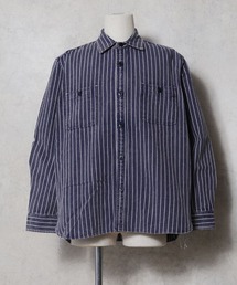 HOUSTON ヒューストン VINTAGE VIYELLA SHIRT / ビンテージライク フェード加工 ビエラシャツ 無地 ストライプ チェック柄 オンブレチェック ブロックチェック 長袖シャツ