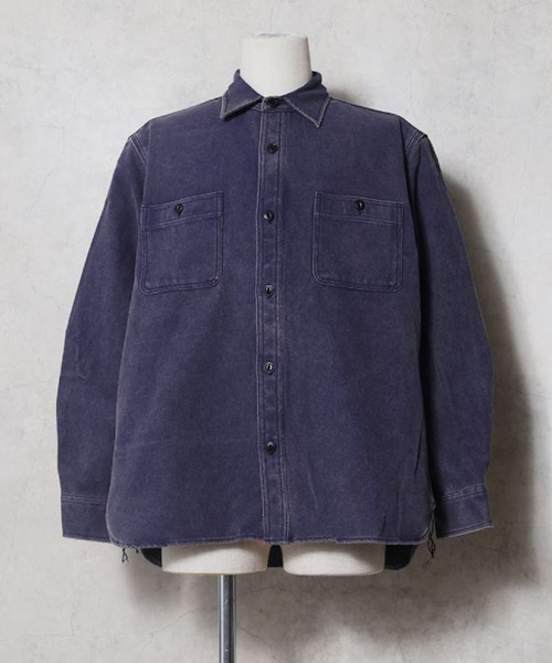 HOUSTON(ヒューストン)の「HOUSTON ヒューストン VINTAGE VIYELLA SHIRT / ビンテージライク フェード加工 ビエラシャツ 無地 ストライプ チェック柄 オンブレチェック ブロックチェック 長袖シャツ(シャツ/ブラウス・メンズ・ブラック系/ブラウン系/オリーブ系1/ブラック系1/ブラウン系1/ネイビー系/ブルー系/グレー系/カーキ系/レッド系1/グリーン系/レッド系/ターコイズブルー系1/グリーン系1/ブラック/グレー/オリーブ/ネイビー/グリーン系その他/グレー系その他/ブラック系その他/マスタード/ライム/ブラウン系2/ライトグレー系/ブラック系2/ブルー系その他/レッド系3/レッド系2/パープル系/ブルー系1/ネイビー系1・XXL/XL/L/M)」の20枚目の写真