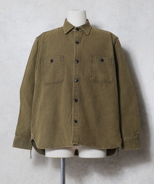 HOUSTON(ヒューストン)の「HOUSTON ヒューストン VINTAGE VIYELLA SHIRT / ビンテージライク フェード加工 ビエラシャツ 無地 ストライプ チェック柄 オンブレチェック ブロックチェック 長袖シャツ(シャツ/ブラウス・メンズ・ブラック系/ブラウン系/オリーブ系1/ブラック系1/ブラウン系1/ネイビー系/ブルー系/グレー系/カーキ系/レッド系1/グリーン系/レッド系/ターコイズブルー系1/グリーン系1/ブラック/グレー/オリーブ/ネイビー/グリーン系その他/グレー系その他/ブラック系その他/マスタード/ライム/ブラウン系2/ライトグレー系/ブラック系2/ブルー系その他/レッド系3/レッド系2/パープル系/ブルー系1/ネイビー系1・XXL/XL/L/M)」の13枚目の写真